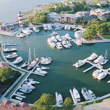 Aerial Harbor Town