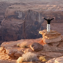 Man on Grand Canyon Rock